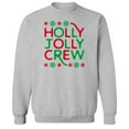 thumbnail image 1 of Christmas Holiday Holly Jolly Crew Graphic Sport Grey Men's Cotton Pullover Sweatshirt, 1 of 1
