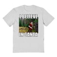 thumbnail image 1 of Christmas Holiday I Believe Graphic Ash Grey Men's Cotton T-Shirt, 1 of 1