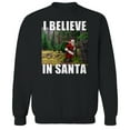 thumbnail image 1 of Christmas Holiday I Believe Graphic Black Men's Cotton Pullover Sweatshirt, 1 of 1