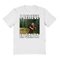 thumbnail image 1 of Christmas Holiday I Believe Graphic White Men's Cotton T-Shirt, 1 of 1