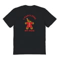 thumbnail image 1 of Christmas Holiday I Cant Feel Graphic Black Men's Cotton T-Shirt, 1 of 1
