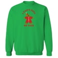 thumbnail image 1 of Christmas Holiday I Cant Feel Graphic Irish Green Men's Cotton Pullover Sweatshirt, 1 of 1