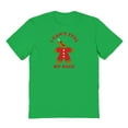thumbnail image 1 of Christmas Holiday I Cant Feel Graphic Irish Green Men's Cotton T-Shirt, 1 of 1