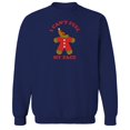 thumbnail image 1 of Christmas Holiday I Cant Feel Graphic Navy Men's Cotton Pullover Sweatshirt, 1 of 1