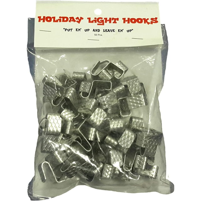Navidad Holiday Christmas Light Gutter Hooks 50Pack