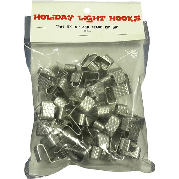 Christmas Holiday Lights Gutter Hooks 50/Pack