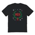 thumbnail image 1 of Christmas Holiday Meh Xmas Graphic Black Men's Cotton T-Shirt, 1 of 1