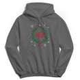 thumbnail image 1 of Christmas Holiday Meh Xmas Graphic Charcoal Men's Cotton Pullover Hoodie, 1 of 1