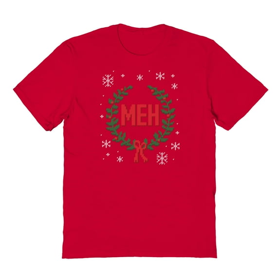 Christmas Holiday Meh Xmas Graphic Red Men's Cotton T-Shirt
