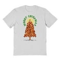thumbnail image 1 of Christmas Holiday Merry Crispmas Graphic Ash Grey Men's Cotton T-Shirt, 1 of 1