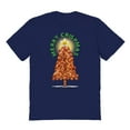 thumbnail image 1 of Christmas Holiday Merry Crispmas Graphic Navy Men's Cotton T-Shirt, 1 of 1