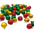 thumbnail image 1 of Christmas Holiday Mini Jingle Bells for Decorations - Assorted Colors for Art and Craft - 108 Piece Set, 1 of 1