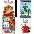 thumbnail image 1 of Christmas Holiday Movies DVD 4 Pack Assorted Bundle: A Golden Christmas, Elf, Ice Age: A Mammoth Christmas Special, The Santa Clause, 1 of 5
