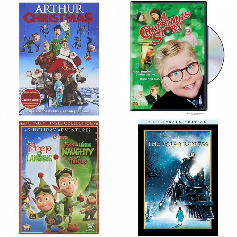 Christmas Holiday Movies DVD 4 Pack Assorted Bundle: An