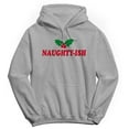 thumbnail image 1 of Christmas Holiday Naughtyish Graphic Sport Grey Men's Cotton Pullover Hoodie, 1 of 1