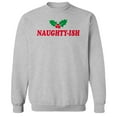 thumbnail image 1 of Christmas Holiday Naughtyish Graphic Sport Grey Men's Cotton Pullover Sweatshirt, 1 of 1