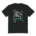 thumbnail image 1 of Christmas Holiday Nice Graphic Black Men's Cotton T-Shirt, 1 of 1