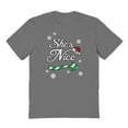 thumbnail image 1 of Christmas Holiday Nice Graphic Charcoal Men's Cotton T-Shirt, 1 of 1