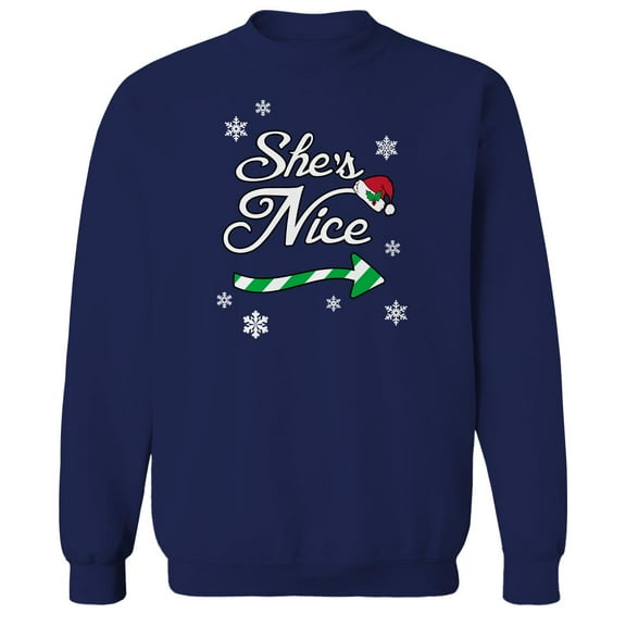 Christmas Holiday Nice Graphic Navy Men's Cotton Pullover Sweatshirt