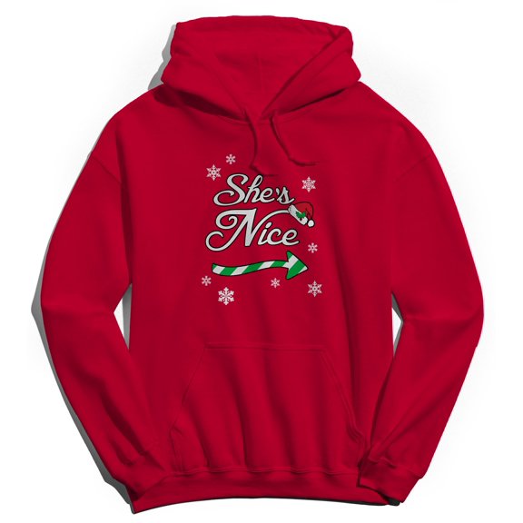 Christmas Holiday Nice Graphic Red Men's Cotton Pullover Hoodie