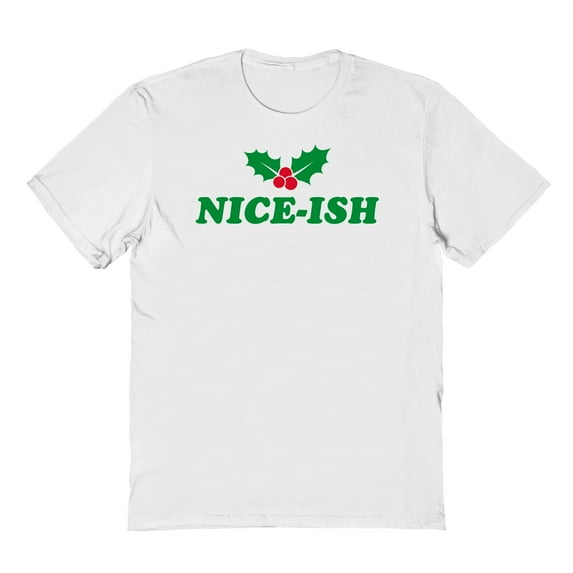 Christmas Holiday Niceish Graphic White Men's Cotton T-Shirt