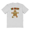 thumbnail image 1 of Christmas Holiday Oh Snap Graphic Ash Grey Men's Cotton T-Shirt, 1 of 1