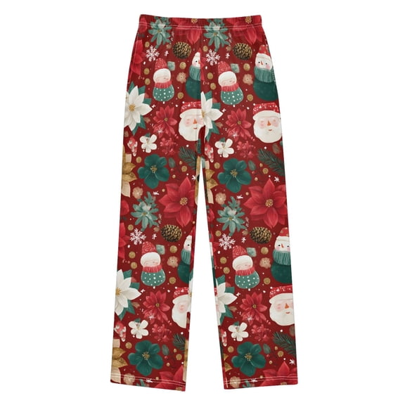 Christmas Holiday Pattern Pajama Pants Soft Lightweight Lounge Pants Bottoms Sleep Pants Warm Comfy