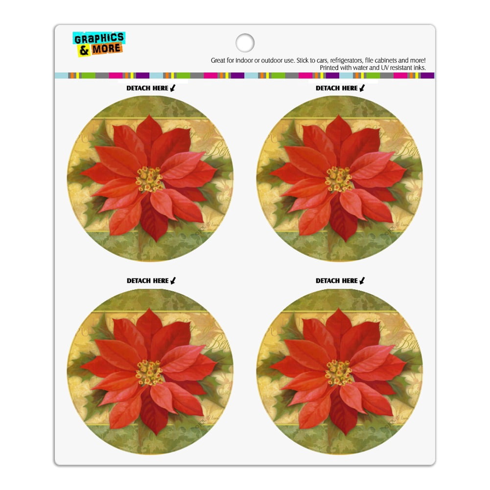 Christmas Holiday Poinsettia Flower Crown Refrigerator Fridge Locker ...
