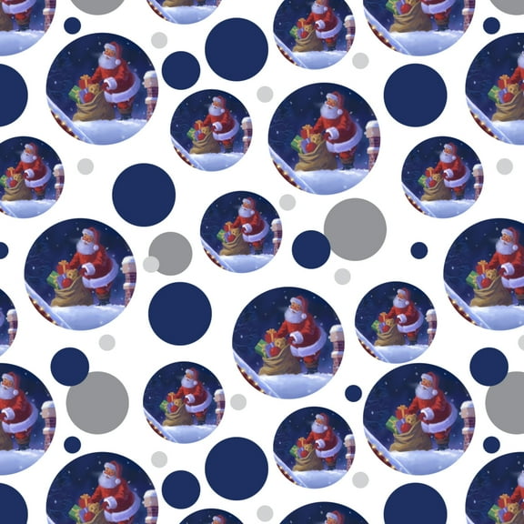 Christmas Holiday Rooftop Santa Premium Gift Wrap Wrapping Paper Roll