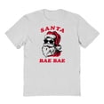 thumbnail image 1 of Christmas Holiday Santa Bae Bae Graphic Ash Grey Men's Cotton T-Shirt, 1 of 1