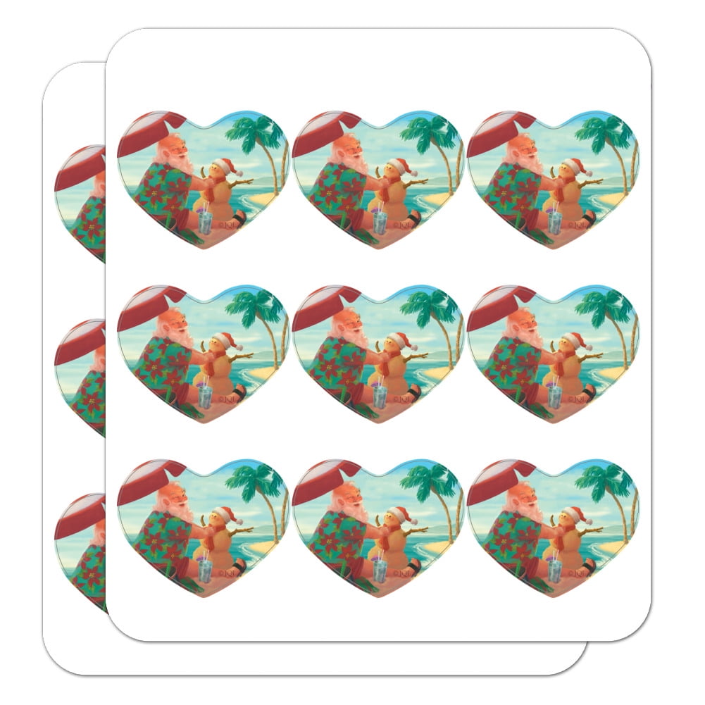 Christmas Holiday Santa Claus Beach Vacation Heart Shaped Planner ...