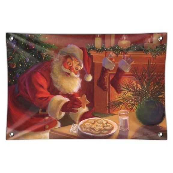 Christmas Holiday Santa Milk and Cookies Home Business Office Sign