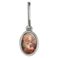 thumbnail image 1 of Christmas Holiday Santa Painting Toy Train Caboose Antiqued Oval Charm Clothes Purse Suitcase Backpack Zipper Pull Aid, 1 of 4