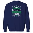 thumbnail image 1 of Christmas Holiday Santas Favorite Squad Graphic Navy Men's Cotton Pullover Sweatshirt, 1 of 1