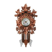 Christmas Holiday Savings 2023! QTOCIO Home Decor, Cuckoo Cuckoo Wall Clock Chime Alarm Clock Retro Clock Wooden Living Room Clock, Wood Clock Wall Decor