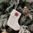 thumbnail image 1 of Christmas Holiday Savings 2024! QTOCIO Christmas Decorations Gift Bags, Decorative Knit Socks Wool Stockings Embroidered Alphabet Children's Candy Gift Bag White Christmas Socks Gift Bag, 1 of 3