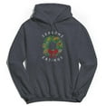 thumbnail image 1 of Christmas Holiday Seasons Eating Graphic Dark Heather Grey Men's Cotton Pullover Hoodie, 1 of 1