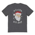thumbnail image 1 of Christmas Holiday Sleigh All Day Graphic Dark Heather Men's Cotton T-Shirt, 1 of 1