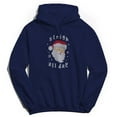 thumbnail image 1 of Christmas Holiday Sleigh All Day Graphic Navy Men's Cotton Pullover Hoodie, 1 of 1
