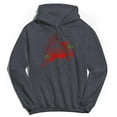 thumbnail image 1 of Christmas Holiday Sleigh Bae Graphic Dark Heather Grey Men's Cotton Pullover Hoodie, 1 of 1