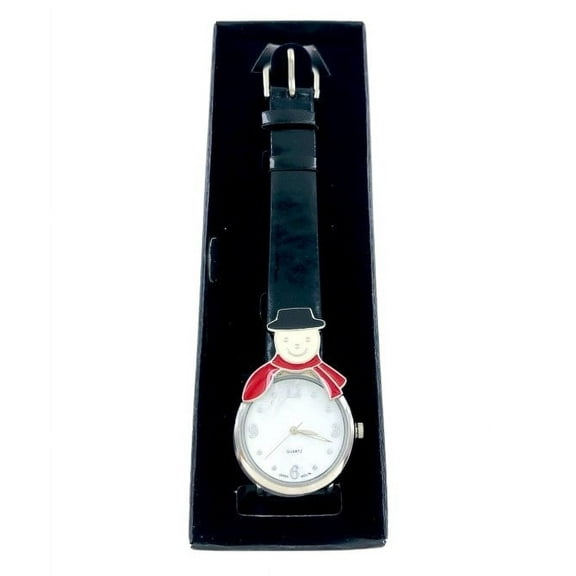 Christmas Holiday Snowman Watch Mother of Pearl Face with Quartz Movement