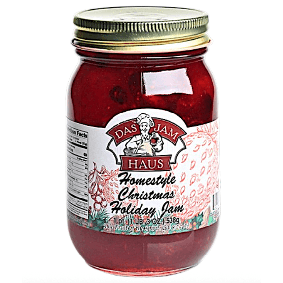 Christmas Holiday Southern Variety Jam, 1 Pint Jar 1 lb 3 oz (538g) ALL Natural~Christmas Holiday Homestyle