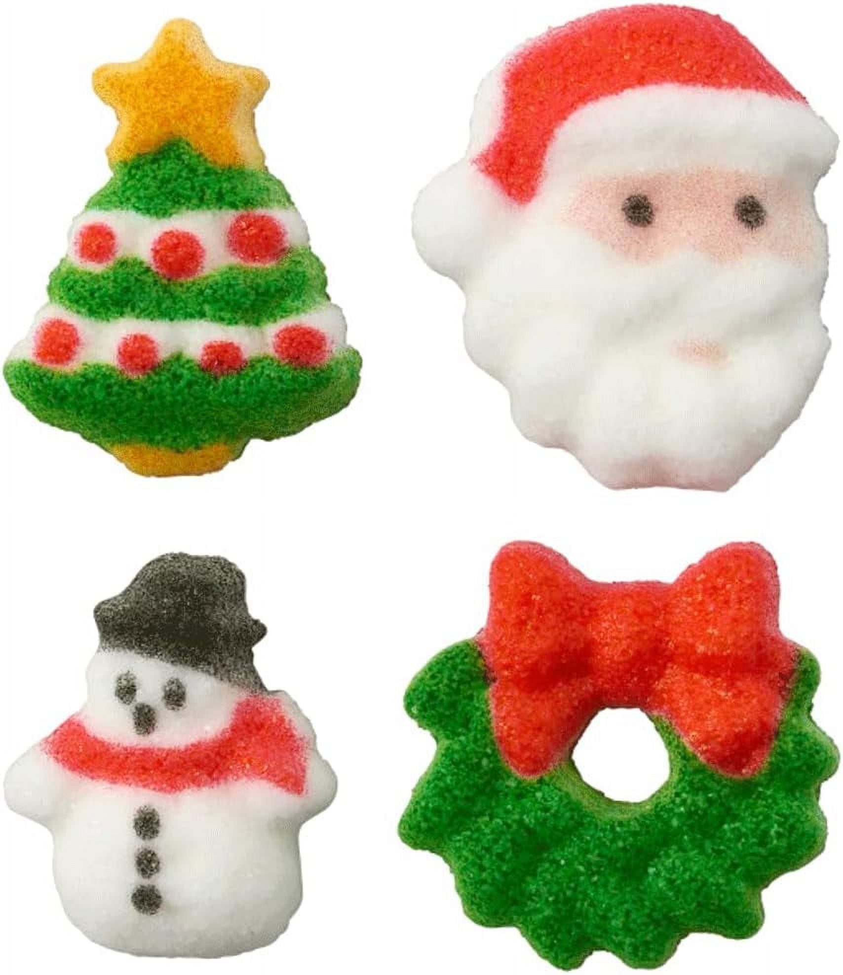 Christmas Holiday Sugar Decorations Cookie Cupcake Cake Edible Toppers