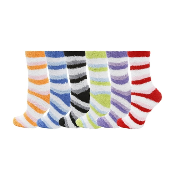 Christmas Holiday Super Soft Fuzzy Socks. Slipper Socks. Size: 9-11 (12 Pairs)