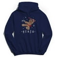 thumbnail image 1 of Christmas Holiday Takes Ginja Bread Graphic Navy Men's Cotton Pullover Hoodie, 1 of 1