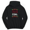 thumbnail image 1 of Christmas Holiday This Year Coal Graphic Black Men's Cotton Pullover Hoodie, 1 of 1