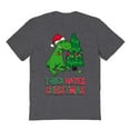 thumbnail image 1 of Christmas Holiday Trex Hates Xmas Graphic Dark Heather Men's Cotton T-Shirt, 1 of 1