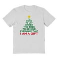 thumbnail image 1 of Christmas Holiday Under The Tree Graphic Ash Grey Men's Cotton T-Shirt, 1 of 1