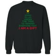 thumbnail image 1 of Christmas Holiday Under The Tree Graphic Black Men's Cotton Pullover Sweatshirt, 1 of 1