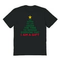 thumbnail image 1 of Christmas Holiday Under The Tree Graphic Black Men's Cotton T-Shirt, 1 of 1